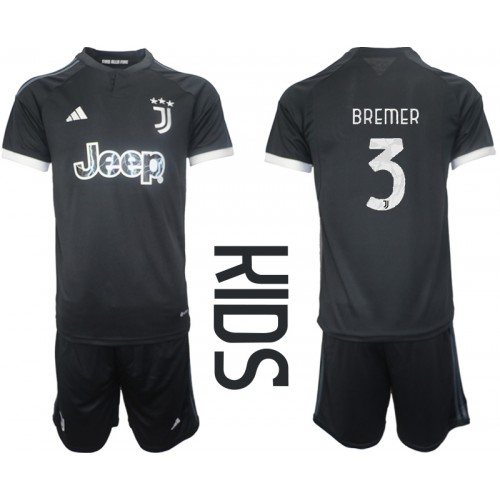 Maillot de foot Juventus Gleison Bremer #3 Troisième enfant 2023-24 Manches Courte (+ pantalon court)